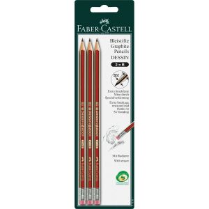 FABER CASTELL DESSIN 2001 12 GRAPHITE PENCIL 