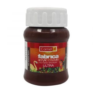 Camel Fabrica Acrylic Colours ( Fabric)  Metallic colours - 100ml Bottles.Vandyke Brown