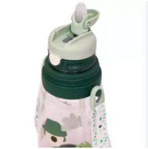 Eazy Kids Water Bottle 600ml wt straw - Green