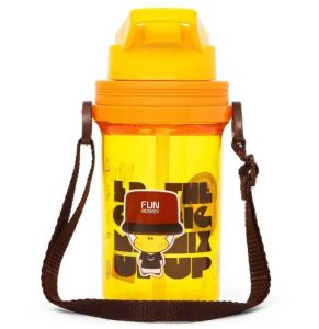 Eazy Kids Water Bottle 500ml wt Straw - Yellow