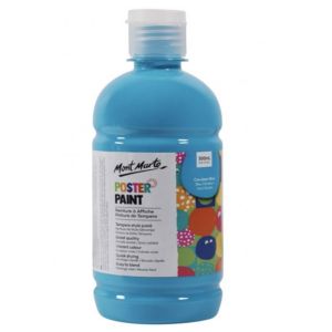 Mont Marte, Poster Paint, Cerulean Blue Color - 500 Ml