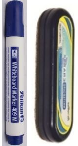 Pelikan White board Marker 409M 2PCS + Flex office White board Eraser