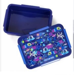 Eazy Kids Lunch Box, Astronauts  - Blue, 850ml