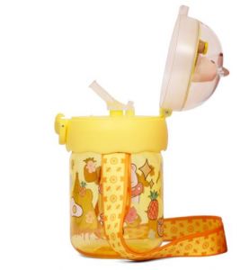 Eazy Kids Water Bottle 580ml wt straw - Yellow