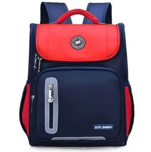 Eazy Kids Ergonomic School Bag-Red blue