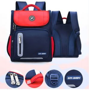 Eazy Kids Ergonomic School Bag-Red blue