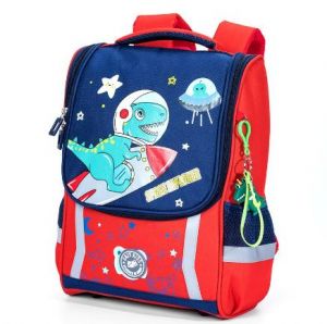 Eazy Kids School Bag Dino in Space - Red