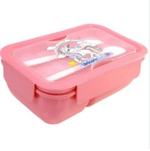 Eazy Kids Unicorn Snack Box wt Spoon & Fork - Beauty