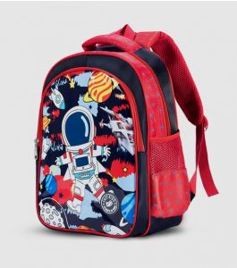 Eazy Kids Astronaut School Bag-Red