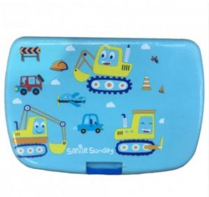 Eazy Kids Bento Lunch Box - Construction Blue