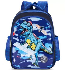 Eazy Kids T-Rex School Bag-Blue