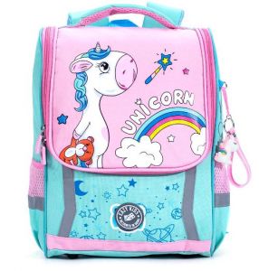 Eazy Kids School Bag Unicorn - Green + Pink