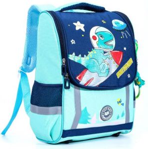 Eazy Kids School Bag Dino in Space - Green