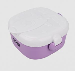 Eazy Kids Rocket Lunch Box Meal Set w/ Bowl, Scissor and Spoon - Purple (600ml)