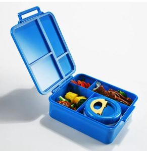 Eazy Kids Jumbo Bento Lunch Box w/t Insulated Jar - Blue