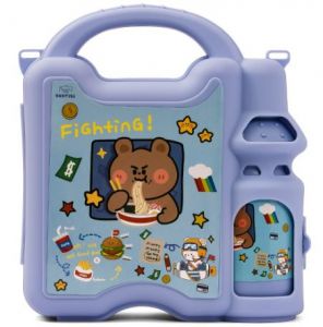 Eazy Kids Lunch Box wt Bottle - Blue