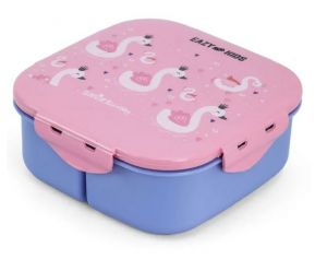 Eazy Kids Square Bento Lunch Box - Flamingo Pink 