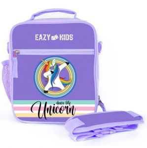 Eazy Kids Bento Boxes wt Insulated Lunch Bag Combo- Unicorn Purple