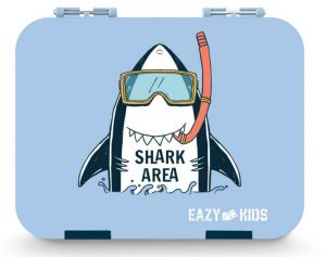 Eazy Kids Bento Boxes wt Insulated Lunch Bag Combo- Super Shark Blue