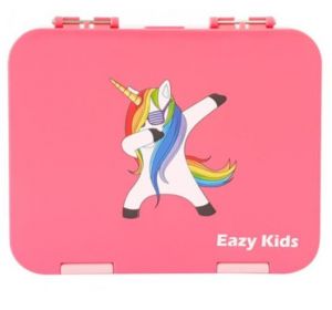 Eazy Kids Bento Boxes wt Insulated Lunch Bag Combo- Unicorn Pink