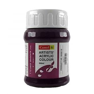 Camel Artists Acrylic Colour Series 1:500ml Bottle, Deep Magenta