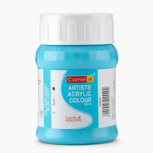 Camel Artists Acrylic Colour Series 500ml Bottle Light Blue Permanent