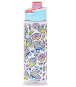 Eazy Kids Tritan Water Bottle w/ Flip Lid, Gen Z Skater  - Blue, 750ml