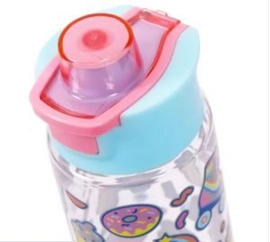 Eazy Kids Tritan Water Bottle w/ Flip Lid, Gen Z Skater  - Blue, 750ml