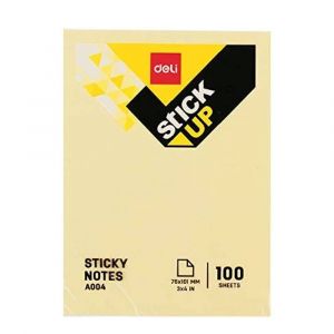 Deli A00453 Sticky Notes - Yellow - 100 Sheets