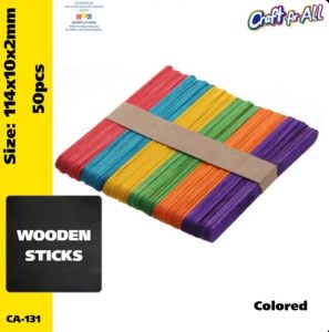 Colored wooden sticks – 50pcs