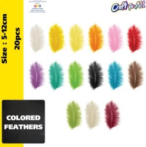 Colored feathers 5-12cm