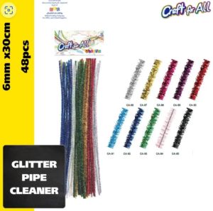 Glitter Pipe Cleaner – 0.6cm x 30cm x 48pcs