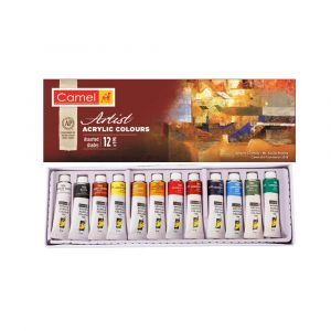 Camel Artists Acrylic Colour Pack of 12 assorted x 9ml tube 