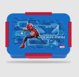 Marvel Spider-Man 1 / 2 / 3/ 4 Compartment Convertible Bento Lunch Box - Blue