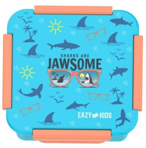 Eazy Kids Jawsome Shark Snack / Lunch Box - Blue