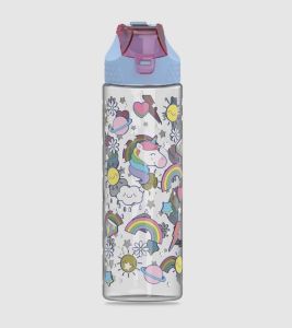 Eazy Kids Unicorn 2-In-1 Tritan Water Bottle - Blue (650ml)