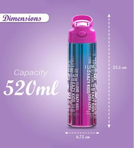 Eazy Kids Double wall Stainless Steel Water Bottle - Pink(530ml)