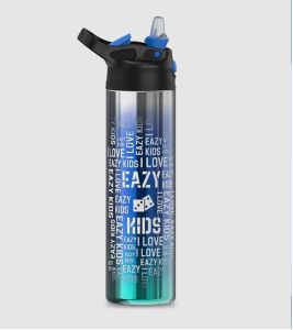 Eazy Kids Double wall Stainless Steel Water Bottle - Blue (530ml)