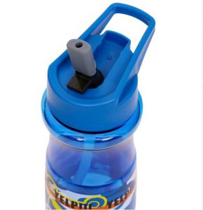 Eazy Kids Water Bottle 500ml wt Straw - Blue