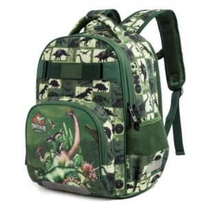 Eazy Kids-18" School Bag Lunch Bag Pencil Case Set of 3 Dinosaur-Green