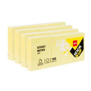 Deli Sticky Notes 100 Sheets, Yellow