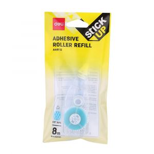 Deli Adhesive Roller Refill Clear 8M EA49112