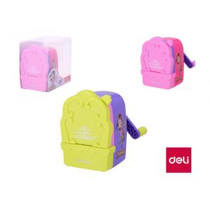 Deli Pencil Sharpener 1 Hole Plastic Assorted