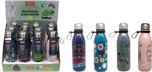 Prima Aluminum Water Bottle 600 ML, Multicolor