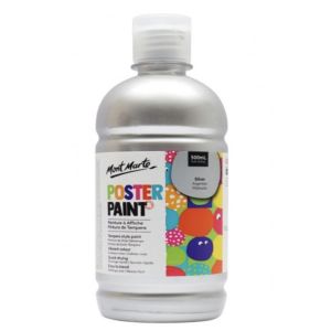 Mont Marte, Poster Paint, Silver Color - 500 Ml