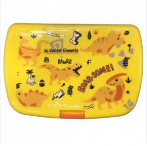 Eazy Kids Bento Lunch Box - Dino Yellow