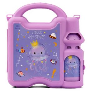 Eazy Kids Lunch Box wt Bottle - Purple