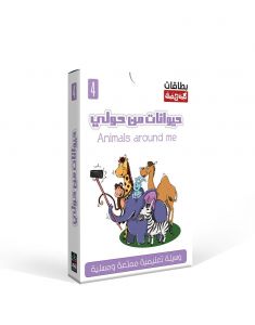 Word cards and phrase animals around me