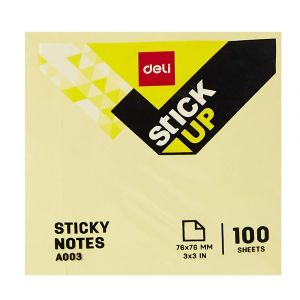 Deli A00353 Sticky Notes - Yellow - 100 Sheets