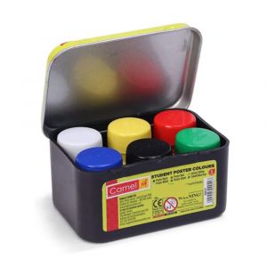 Camlin Poster Colour Pack of 6 Assorted Colours in 10ml Bottles